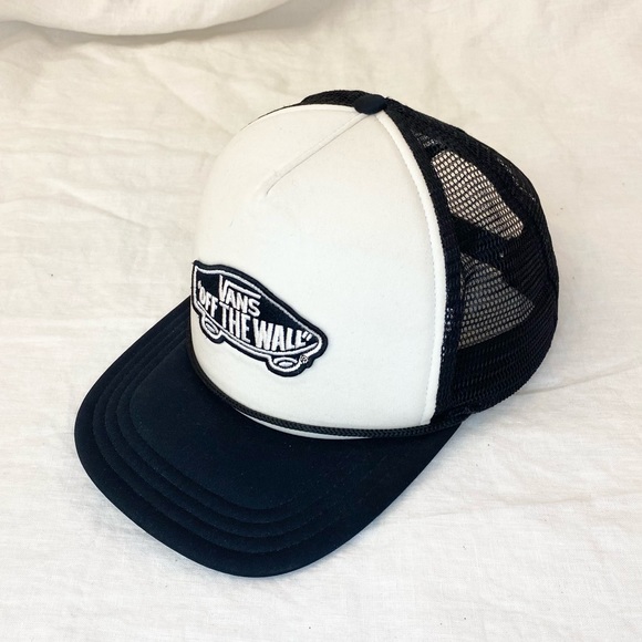 Vans Classic Patch Black And White Trucker Snapback Hat - Picture 11 of 15